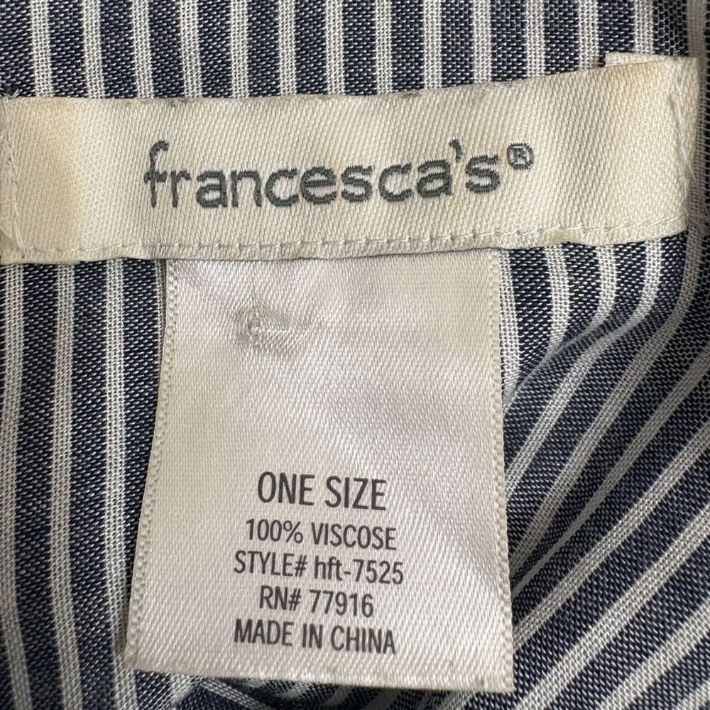 Francesca’s Striped Multi Colored Embroidered Flo… - image 7